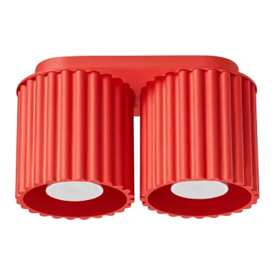 Stropna lampa AURA 2 crvena GU10