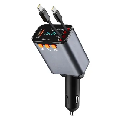 Bluetooth 5.0 auto punjač s FM odašiljačem, 3 izlaza, 20W