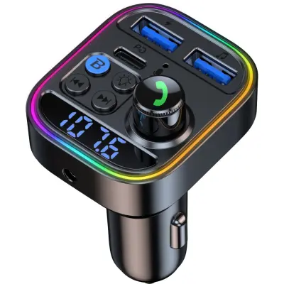 Auto FM predajnik i punjač Bluetooth 5.3, PD30W, Dual USB