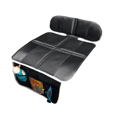Zaštita za autosjedalo s džepom za pohranu, Oxford+PVC, 48cm x 86cm Black