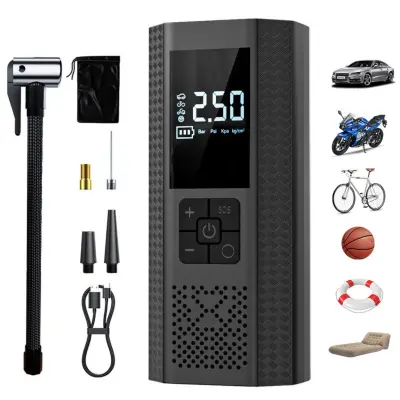 Bežična pumpa za gume VC029B - 2000mAh, digitalni zaslon