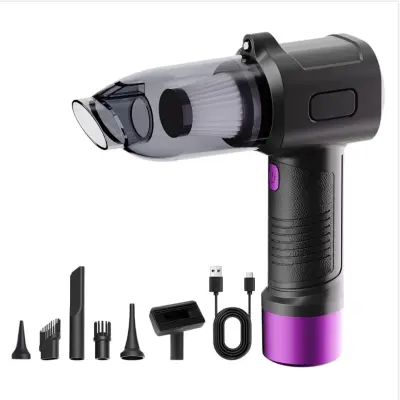 Bežični ručni usisavač za auto s puhalom i LED svjetlom Purple