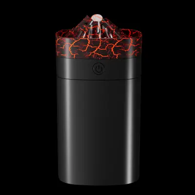 Vulkanski ovlaživač zraka 400 ml s timerom i efektom pukotina Black