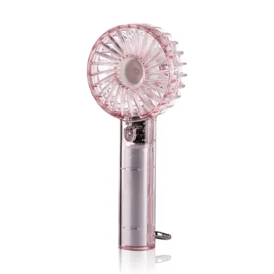 Mini prijenosni ventilator 1200mAh, 3 brzine, ABS sa stalkom Pink