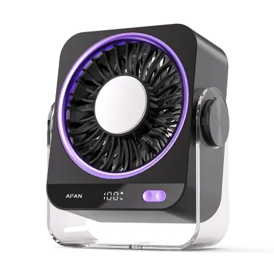 Stolni ventilator s ledenim hlađenjem USB Type-C 5W, 199 nivoa DarkGrey