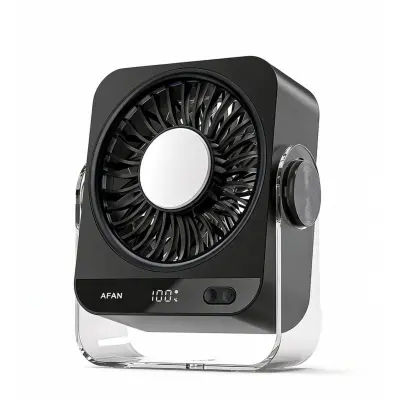 Stolni ventilator s ledenim hlađenjem USB Type-C 5W, 199 nivoa Black