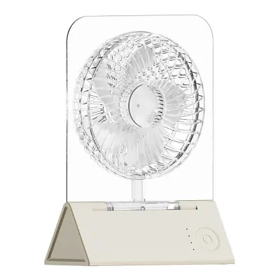 Stolni ventilator – 5-lopatni protok zraka, sklopiv, USB 3000mAh White