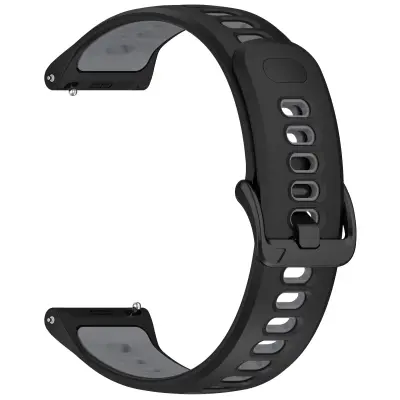 Dvobojni silikonski remen za Honor Watch 6 Plus, 22 mm Black