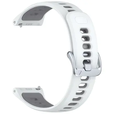 Dvobojni silikonski remen za Honor Watch 6 Plus, 22 mm White