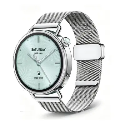 Remen za Xiaomi Watch S4-41, 18 mm, čelik i magnet Silver