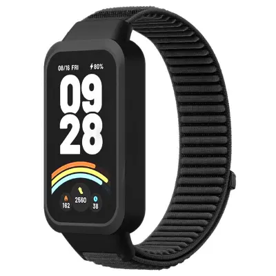 Prozračna najlonska narukvica za Redmi Band 3 i Xiaomi Band 9 Active Black