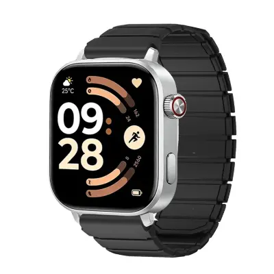 Magnetna silikonska zamjenska narukvica za Redmi Watch 4/5/6 Black
