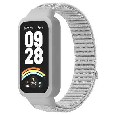 Prozračna najlonska narukvica za Redmi Band 3 i Xiaomi Band 9 Active Gray