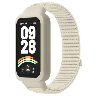 Prozračna najlonska narukvica za Redmi Band 3 i Xiaomi Band 9 Active Beige