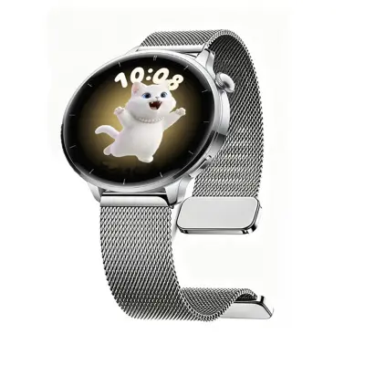 Magnetska milanska narukvica 18 mm za OPPO Watch X2/X3 Mini Silver