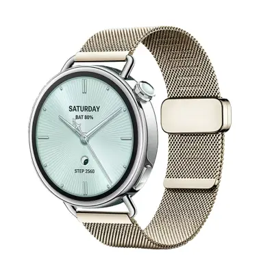 Remen za Xiaomi Watch S4-41, 18 mm, čelik i magnet Gold