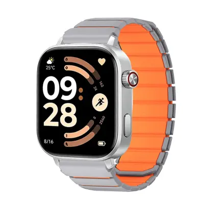 Magnetna silikonska zamjenska narukvica za Redmi Watch 4/5/6 Grey Orange