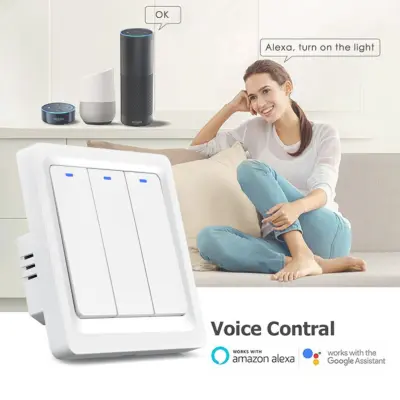 3-gang Smart prekidač 86-tip EU, Wi-Fi i Bluetooth, glasovna kontrola