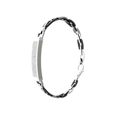 Pametna narukvica s Bluetooth sinkronizacijom i magnetskim punjenjem Black + Silver