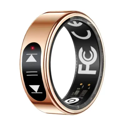 Pametni prsten Bluetooth 5.2 s gestama i kućištem Gold