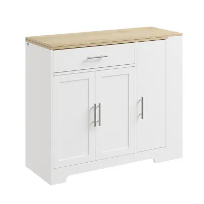 Kuhinjski Otok Ladica Vrata Polica Boja Bijela Drvo 104x40x89cm FSB110-WN