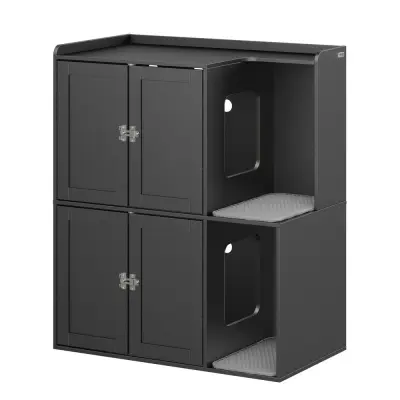 Ormarić Za Litiernu Kutiju Vrata Crna Crna 80x45x95.5cm HAT09-E-SCH