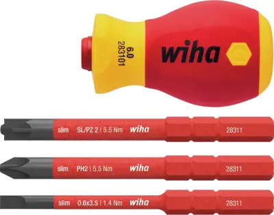 WIHA VDE SLIMVARIO SET BIT+DRŽAČ 4/1 6mm STUBBY