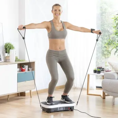 Vibracijska platforma SYNERFIT Power-Fit s rukohvatom, bijela