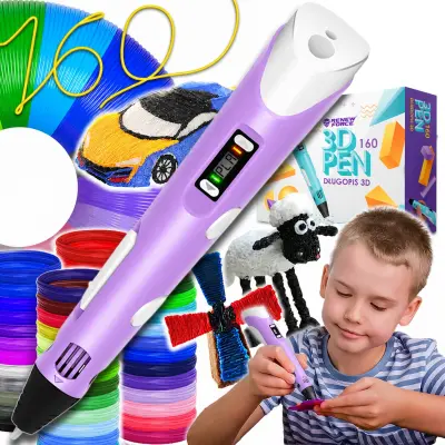 3D olovka 5V printer kit 160m PLA filament USB ljubičasta