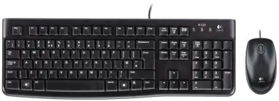 Tipkovnica + miš Logitech MK120, žičana, crna