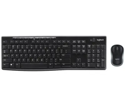 Tipkovnica + miš Logitech MK270, bežična, crna