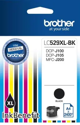Brother LC529XLBK toner, crni, 2.400 stranica DCPJ100/DCPJ105/MFCJ200