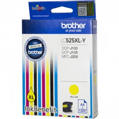 Brother LC525XLY tonijera, žuta, 1.300 stranica DCPJ100/DCPJ105/MFCJ200
