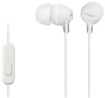 Slušalice s mikrofonom Sony MDR-EX15AP/W