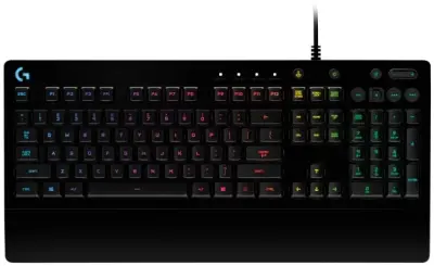 Tipkovnica Logitech G213 Prodigy, gaming, LIGHTSYNC RGB, žičana, crna
