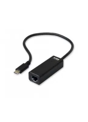 Port adapter USB-C M RJ45 F