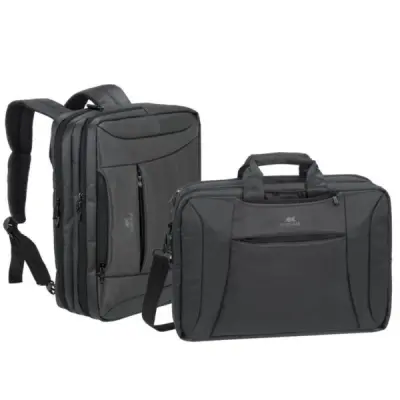 Torba / ruksak RivaCase 16" Central 8290 charcoal Black convertible laptop bag/backpack