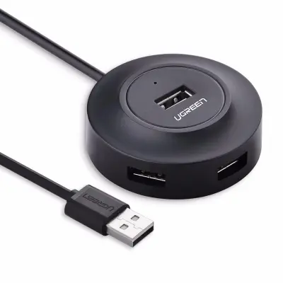 Ugreen USB 2.0 hub s 4 priključka, crni, 1 m - kutija
