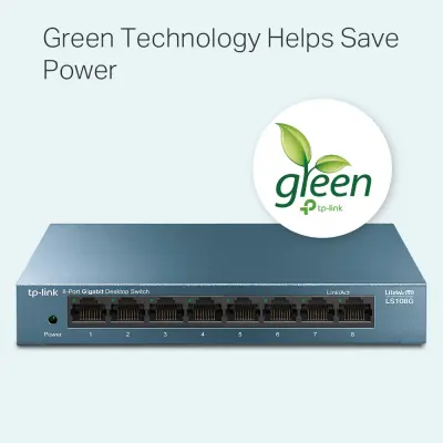 TP-Link LS108G, 8-Port Gigabit Switch, steel