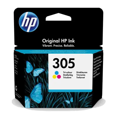 Tinta HP 305 Tri-colour Original Ink Cartridge, 3YM60AE - Instant Ink