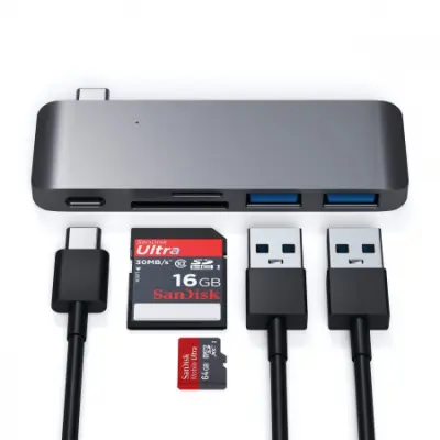 Type-C Hub s 2 USB 3.0 priključka i 2 čitača SD/Micro SD kartica