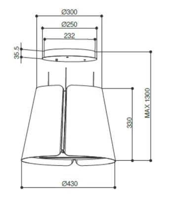 Kuhinjska napa Faber Beat BK Matt F45