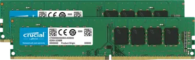 Crucial 32GB komplet (2 x 16GB) DDR4-3200 UDIMM PC4-25600 CL22, 1.2V