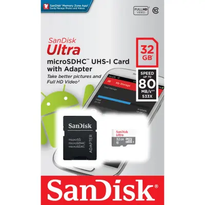 SanDisk Memorijska kartica SDSQUNR-032G-GN3MA microSDHC + SD Adapter 32GB 100MB/s Class 10 UHS-I