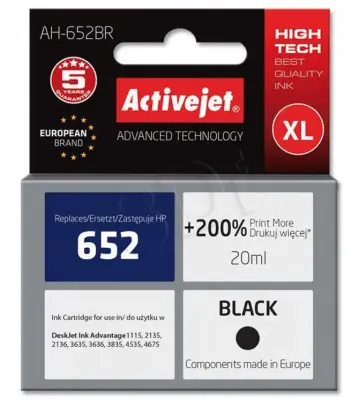 ActiveJet crni toner HP 652 F6V25AE