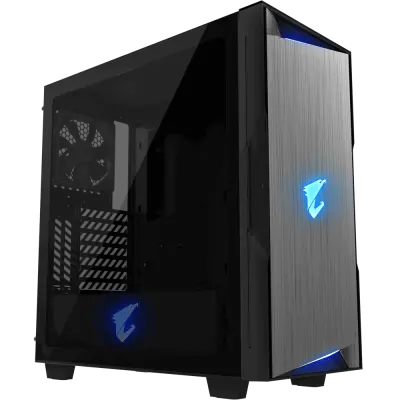 Gigabyte AC300G GLASS USB-C USB 3.1 Gen2 ATX AORUS kućište s osvjetljenjem RGB, crno