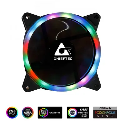 Chieftec RGB RAINBOW 120 mm ventilator