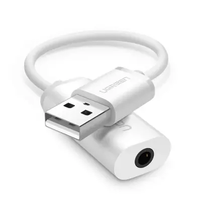 Ugreen USB-A na 3,5 mm Aux audio adapter – bijeli