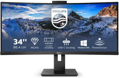 Philips 346P1CRH 34" VA WQHD 100Hz USB-C DP monitor