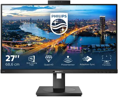 Philips 68,6 cm (27,0") 275B1H 2560x1440 75Hz IPS 4ms DVI HDMI DisplayPort 4xUSB3.2 Pivot Camera Speakers 2x3W 3H sRGB123% B-line
